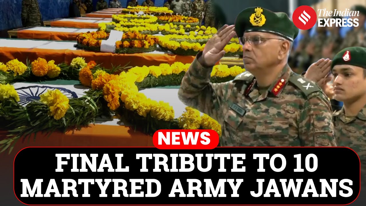 Indian Army Mourns Loss of 10 Bravehearts; White Knight Corps GOC Pays Final Tribute | Doda Accident