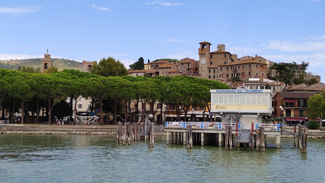 4K HDR Umbria Walking Tour | Passignano sul Trasimeno | Umbria Walk Slow TV - ITALY Sep 2021