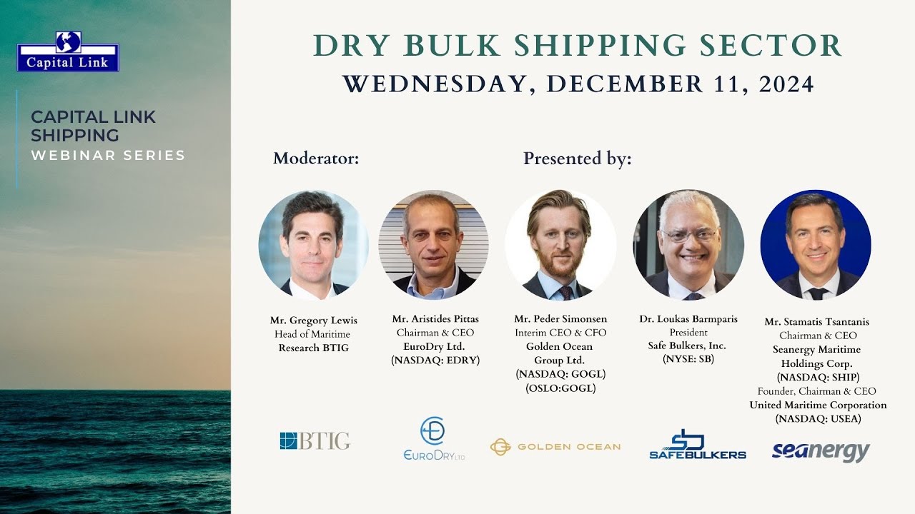 Dry Bulk Shipping Sector Discussion with EDRY, GOGL, SB, SHIP & USEA