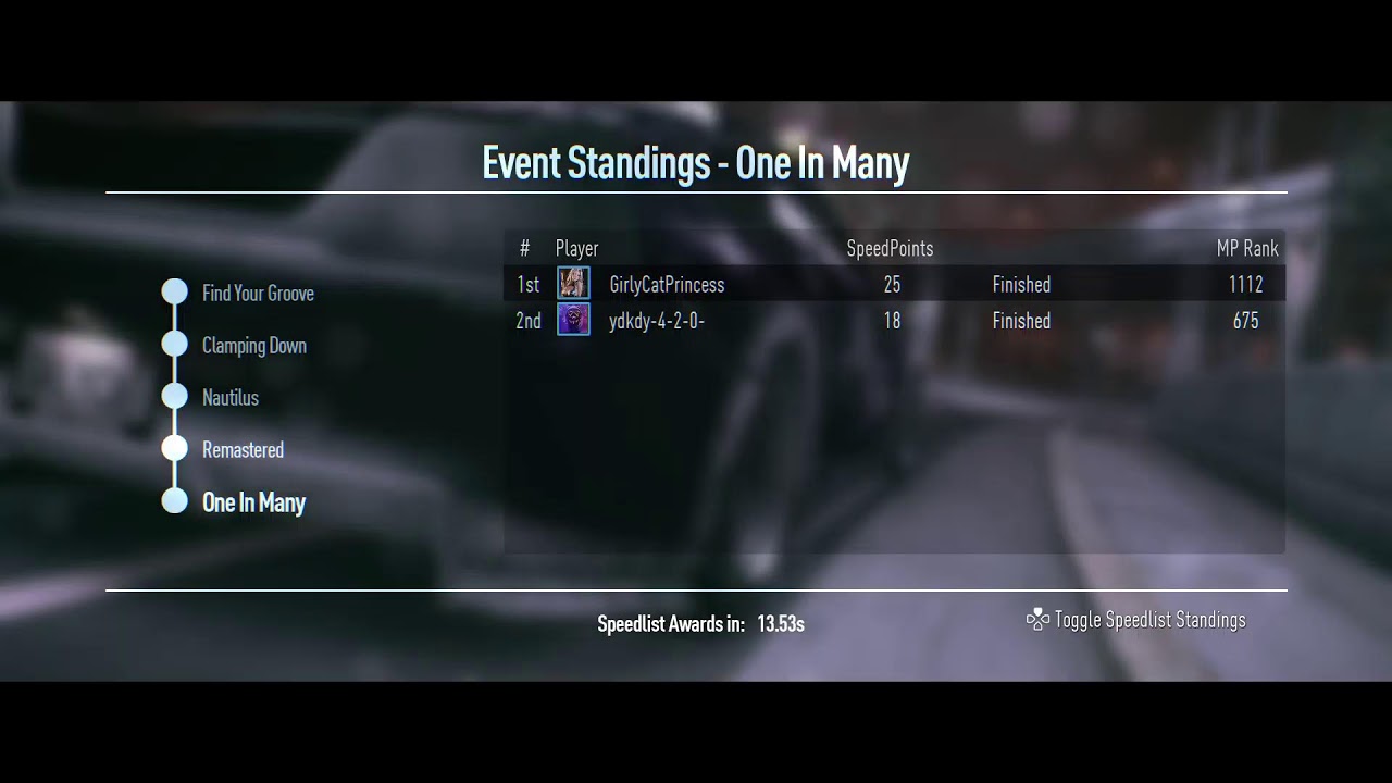 Need for Speed 2015 Drift|Race Speed List