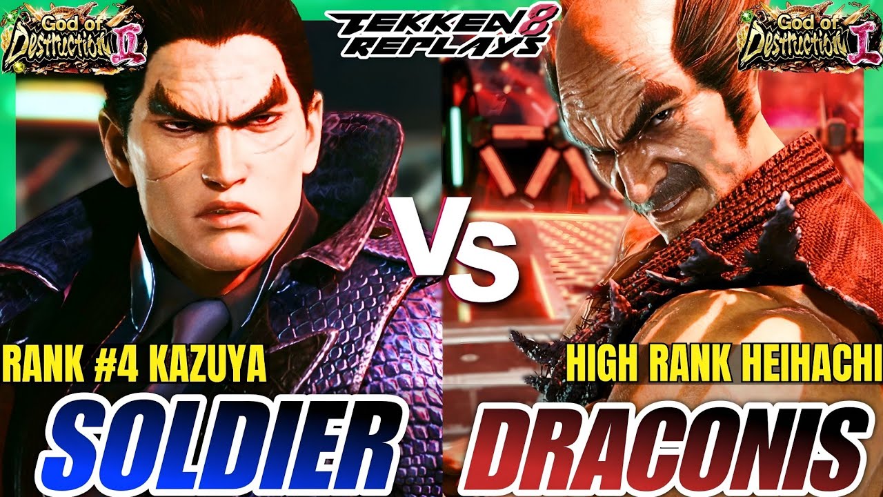 Tekken 8 - Buffalo Soldier (Kazuya) vs Draconis (Heihachi) - Epic Ranked Match