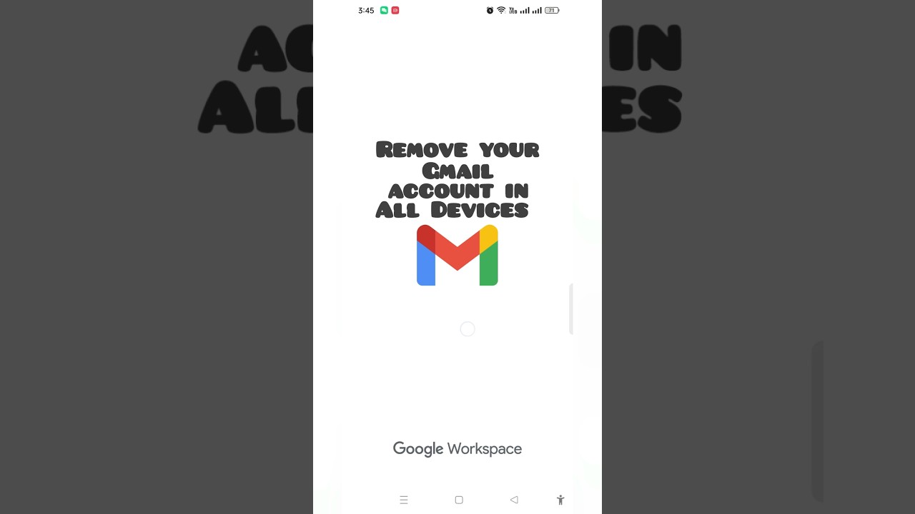 How to remove your gmail in all devices?#gmail #google