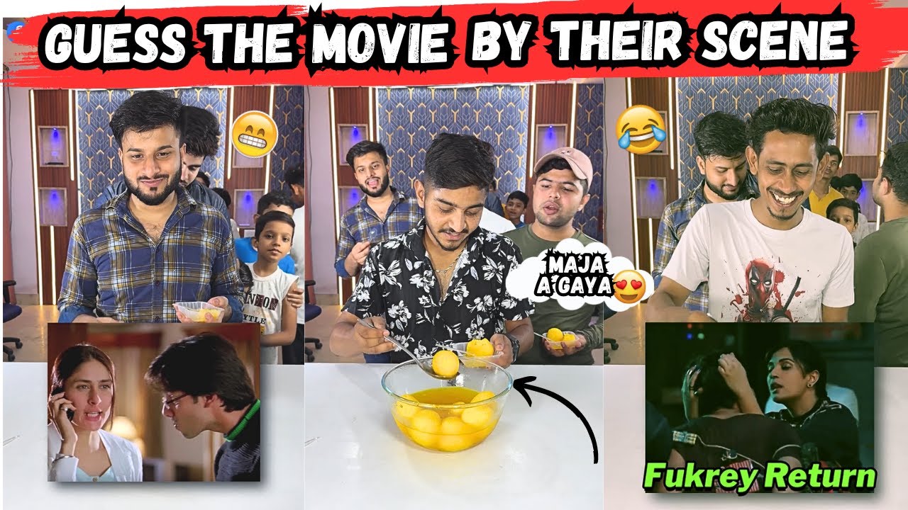 Funny Guess The Movie Name By Their Scene Challenge 🤯 For Sweet Raj Bhog 😍😋 #bollywood#sahilkhannt