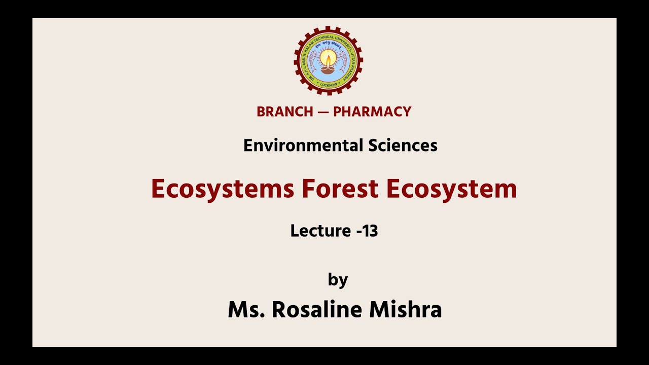 Environmental Sciences | Ecosystems: Forest Ecosystem | AKTU Digital Education