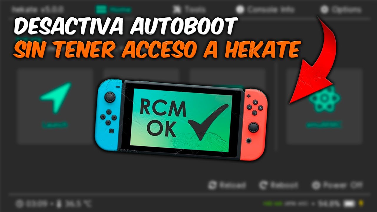 Como desactivar Auto RCM en Nintendo Switch si no me deja acceder a Hekate