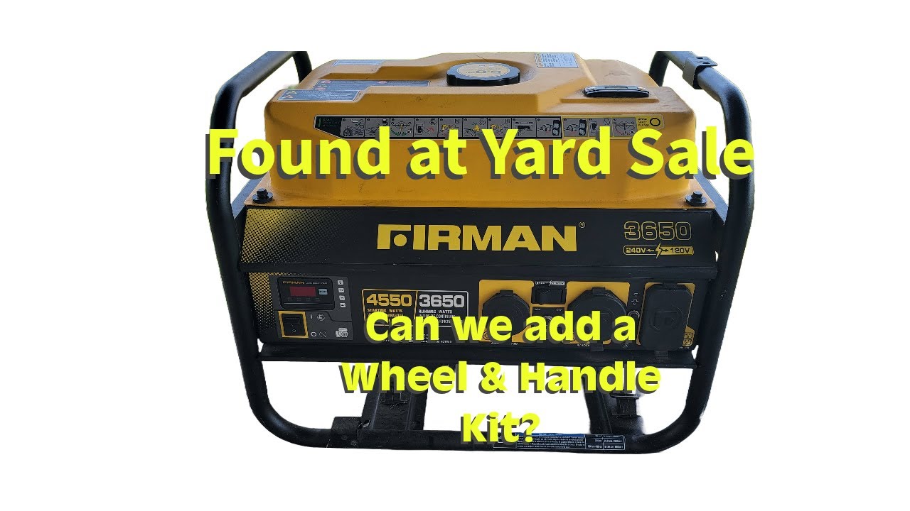 Installing a Generator Wheel Kit on a Firman 3650