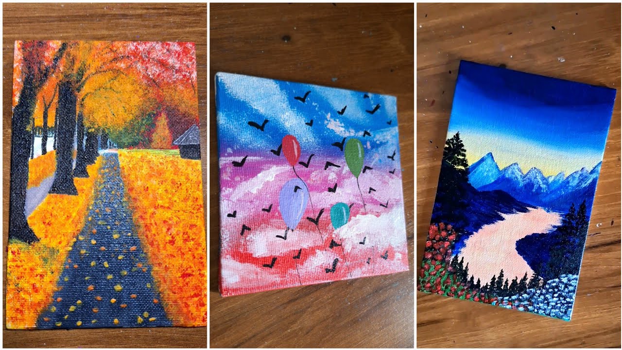 8 easy landscape painting idea's 💡