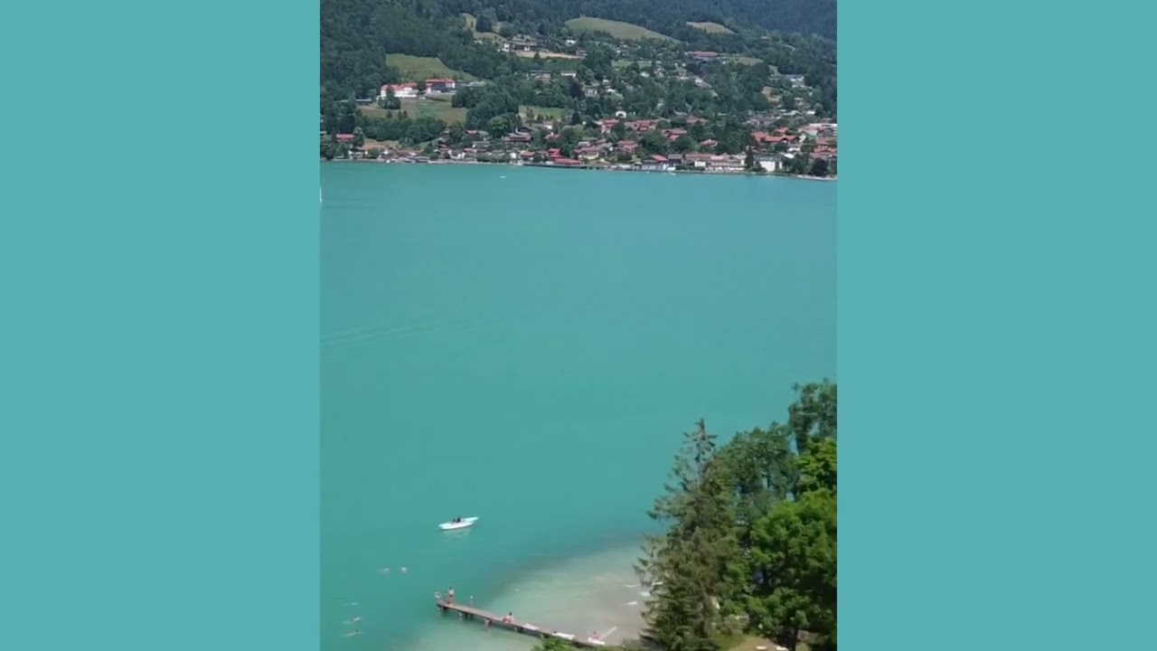 Der Blick von unserem SL-Hotel auf den Tegernsee