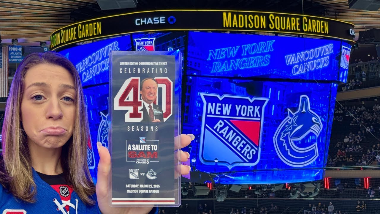 New York Rangers Sam Rosen Retirement Game vs. Vancouver Canucks at MSG