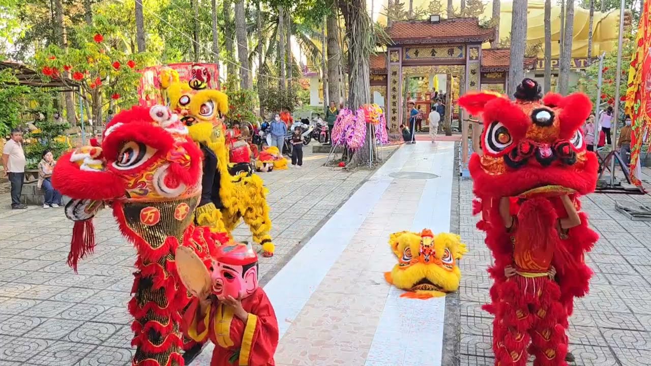 Tổng hợp múa lân Thanh Long ở Chùa Thiền Kim rằm tháng giêng 