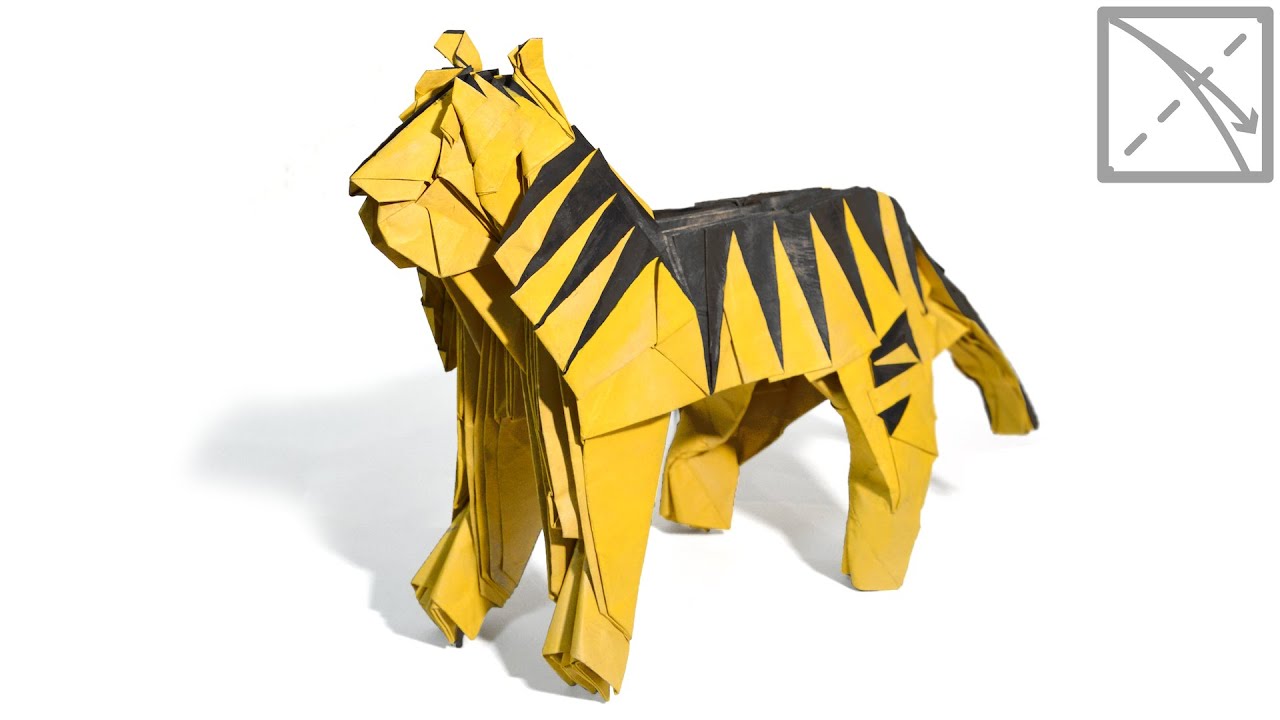 Origami Tiger Tutorial with Diagrams
