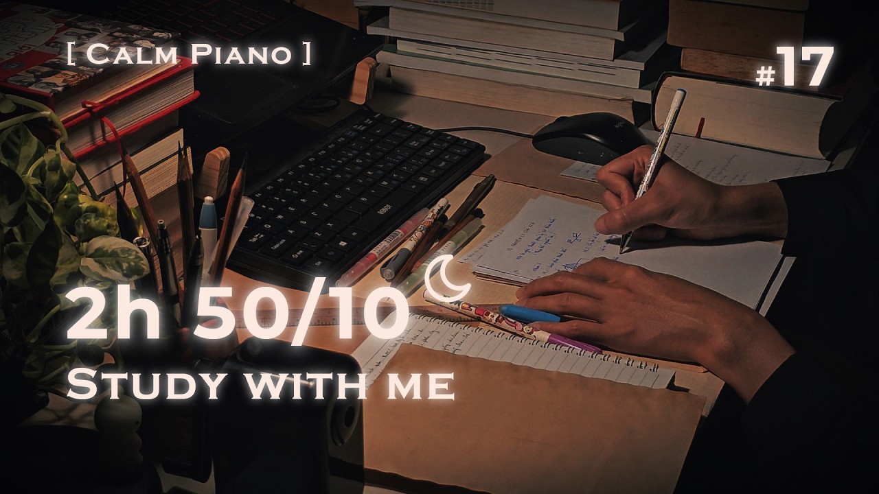 Pomodoro 50/10 Study With Me Late At Night 🌙 | Gentle Night Focus