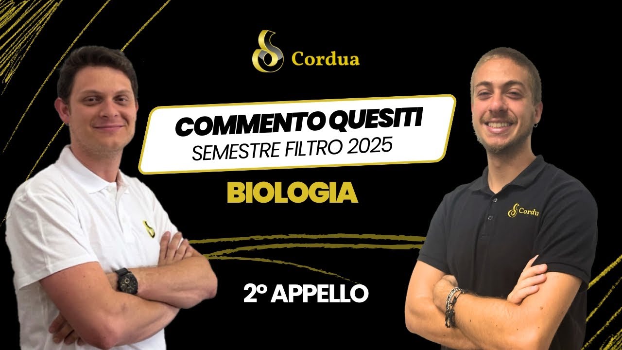 2° APPELLO SEMESTRE FILTRO GRADUATORIA: COMMENTO BIOLOGIA