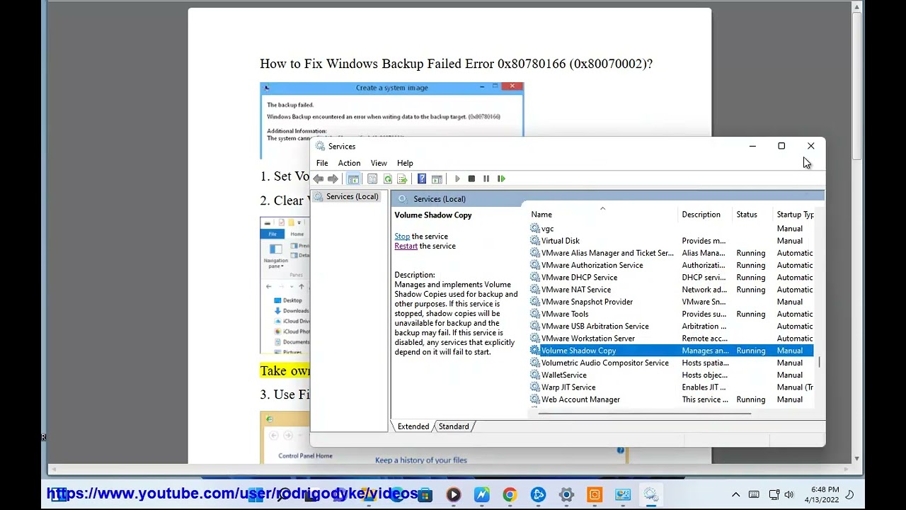Fix Windows Backup Failed Error 0x80780166 (0x80070002)