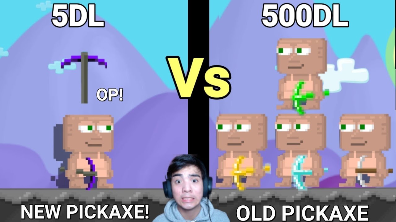 NEW PICKAXE Vs ALL PICKAXE! (5DL vs 500DL) - Growtopia