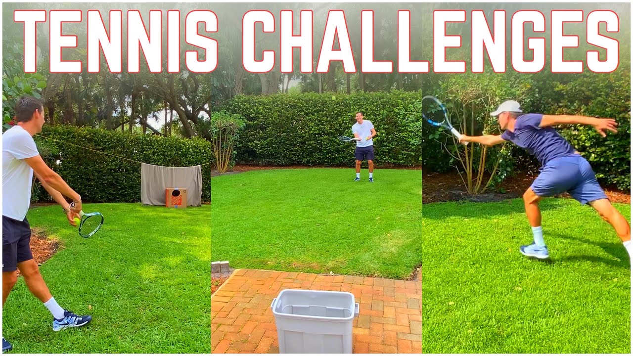 Tennis Challenges | At Home Tennis Drills 🎾🏡