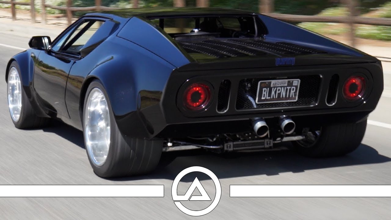 Кастомный 600-сильный широкофюзеляжный De Tomaso Pantera встречает Ford GT