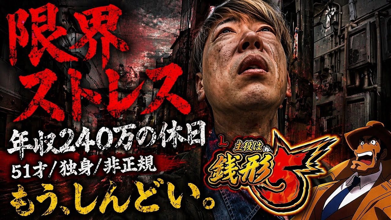 広島50代独身非正規年収240万ギャンブル依存症の休日／スマスロ主役は銭形5／広島グルメ
