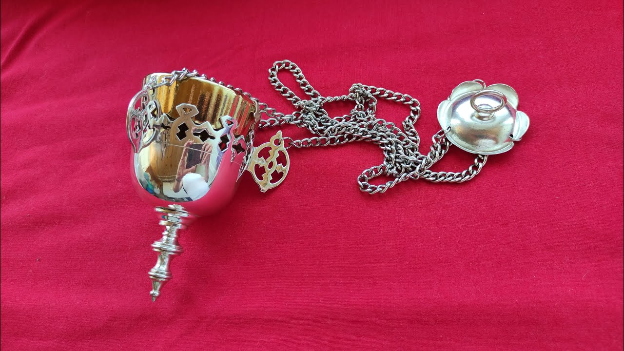 5279 vigil icon lamp original Fabr Wolska Poland brass silverplate old w oil cup wick holder