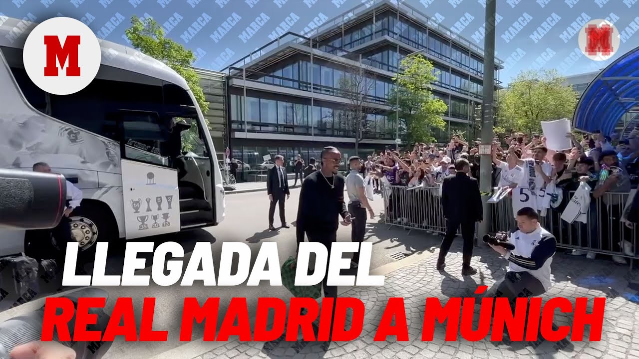 Así fue la llegada del Real Madrid a su hotel de concentración en Múnich