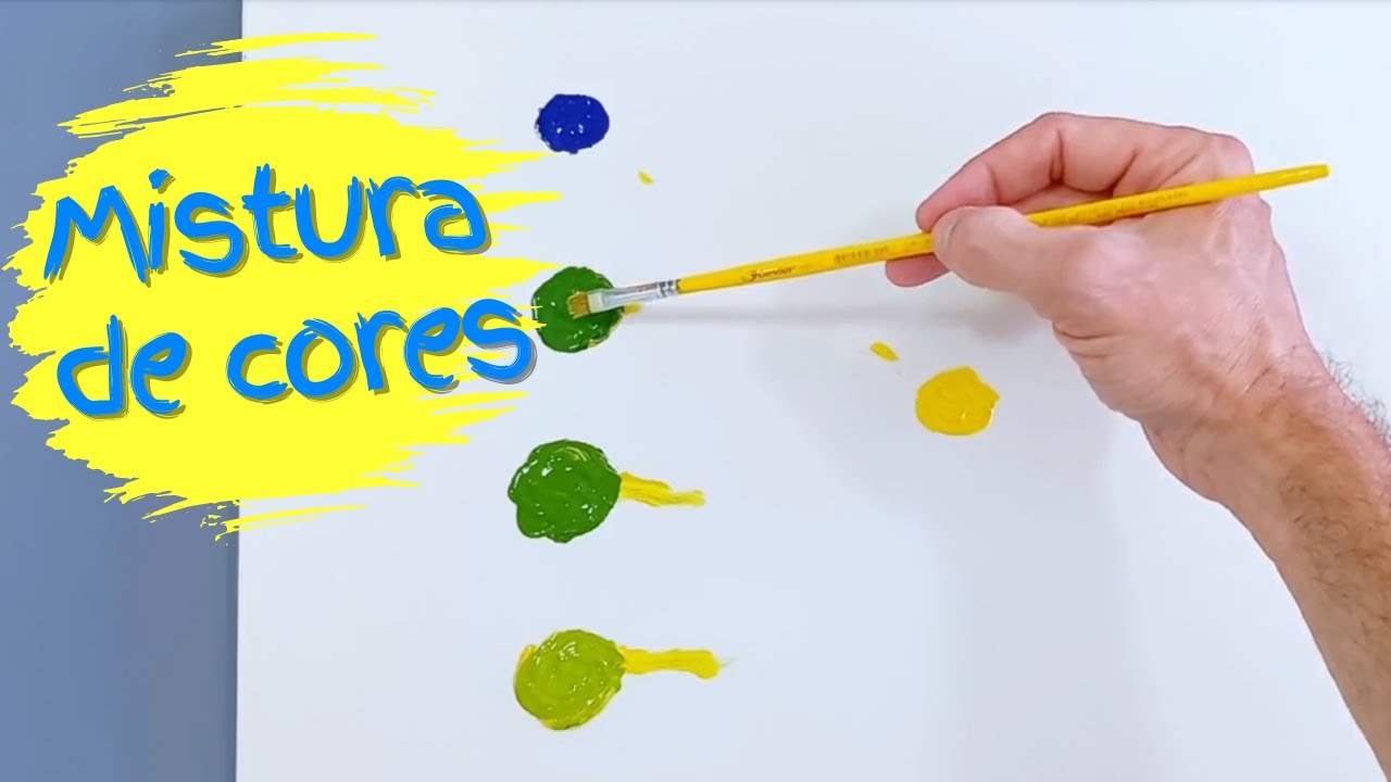MISTURA DE CORES | COMO FAZER A COR VERDE | DO AZUL AO AMARELO | PINTURA EM TELA