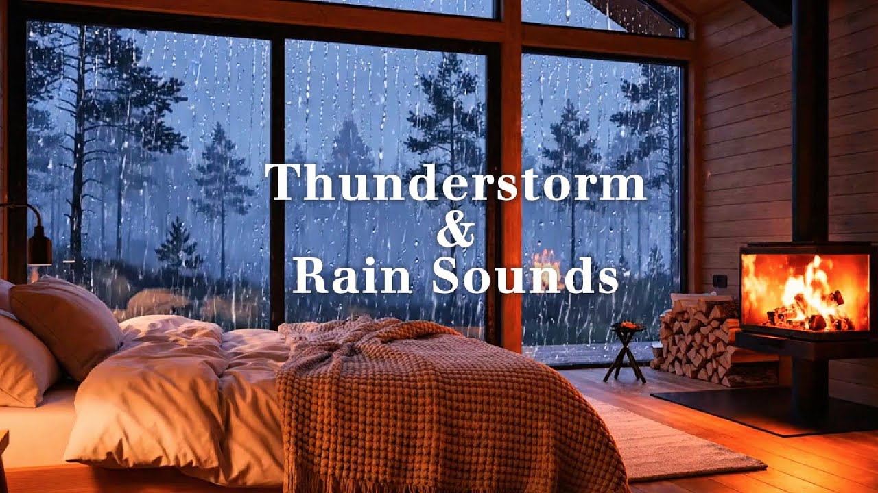 6 Hours Thunderstorm & Rain Sounds 🌩️ Cozy Storm Ambience for Deep Sleep and Relaxation