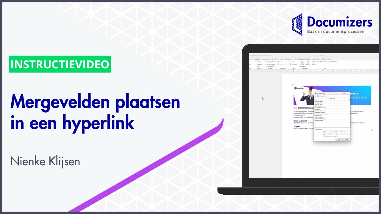 Mergevelden plaatsen in een hyperlink | Instructievideo