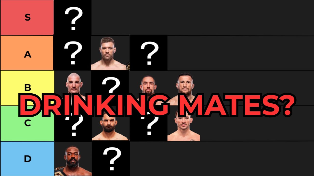 Ranking Male UFC Fighters at The Bar (Tier List)