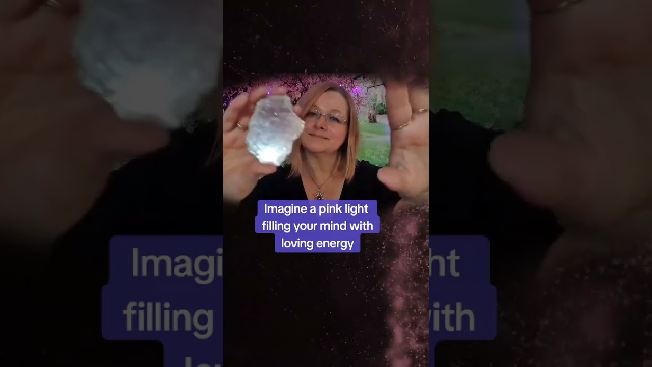 Reiki to clear sad thoughts. Asmr Lepidolite crystal healing