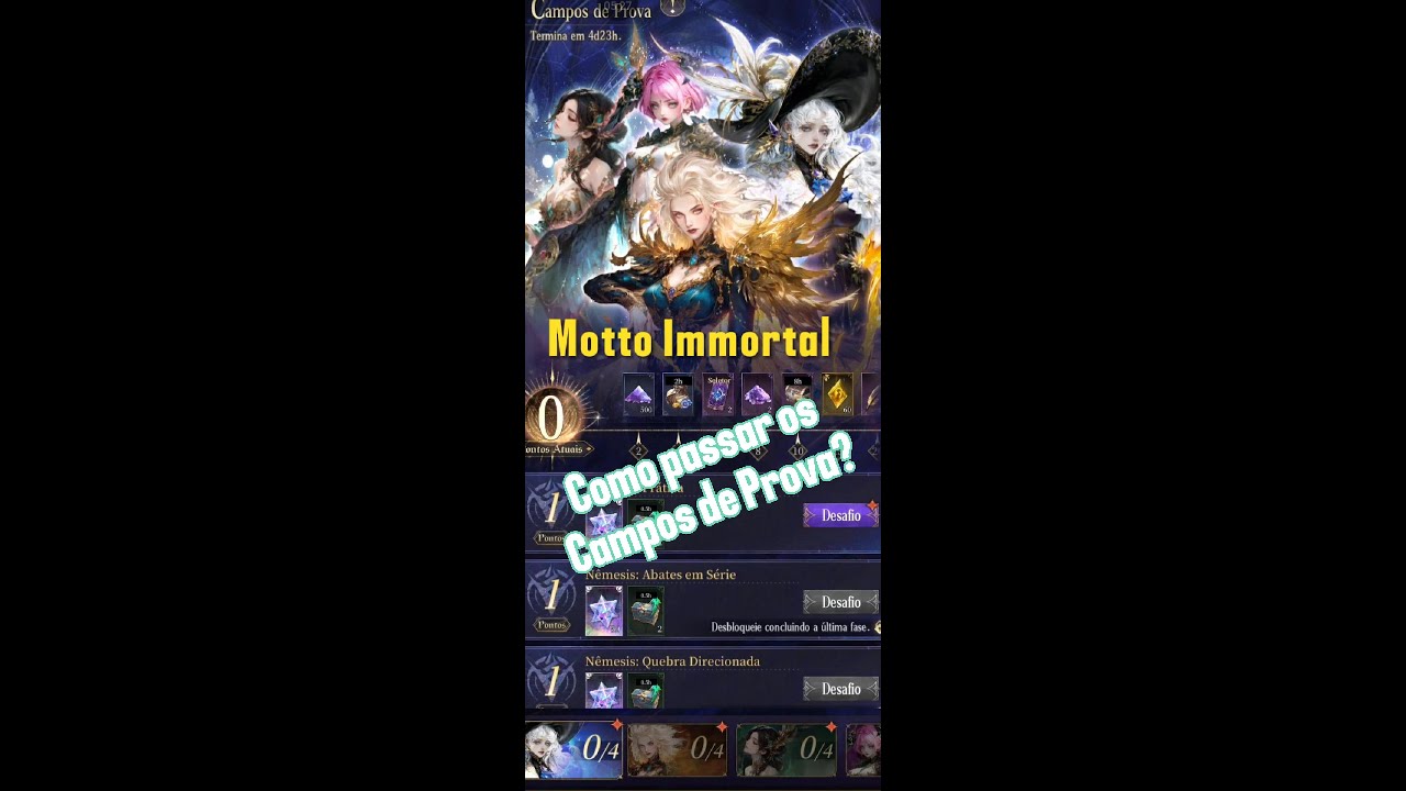 Motto Immortal: Como passar os Campos de Prova?