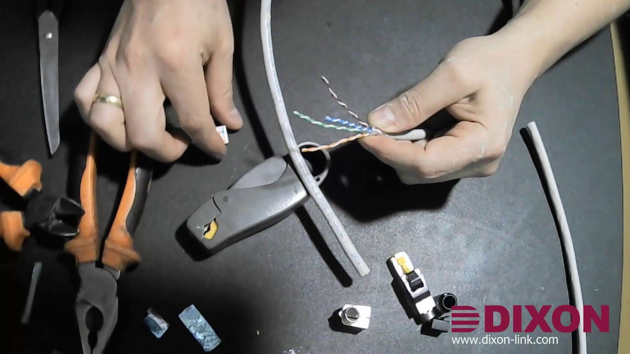 Guía de Ensamblado Plug DIXON CAT. 8 en un cable UTP 6A