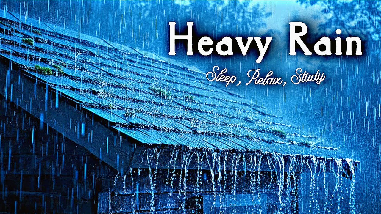 Heavy Rain on a Cold Roof 🌧️Deep Calm Rain Aura for Sleep(3 Hours)#deepsleep #asmr #relaxing #viral