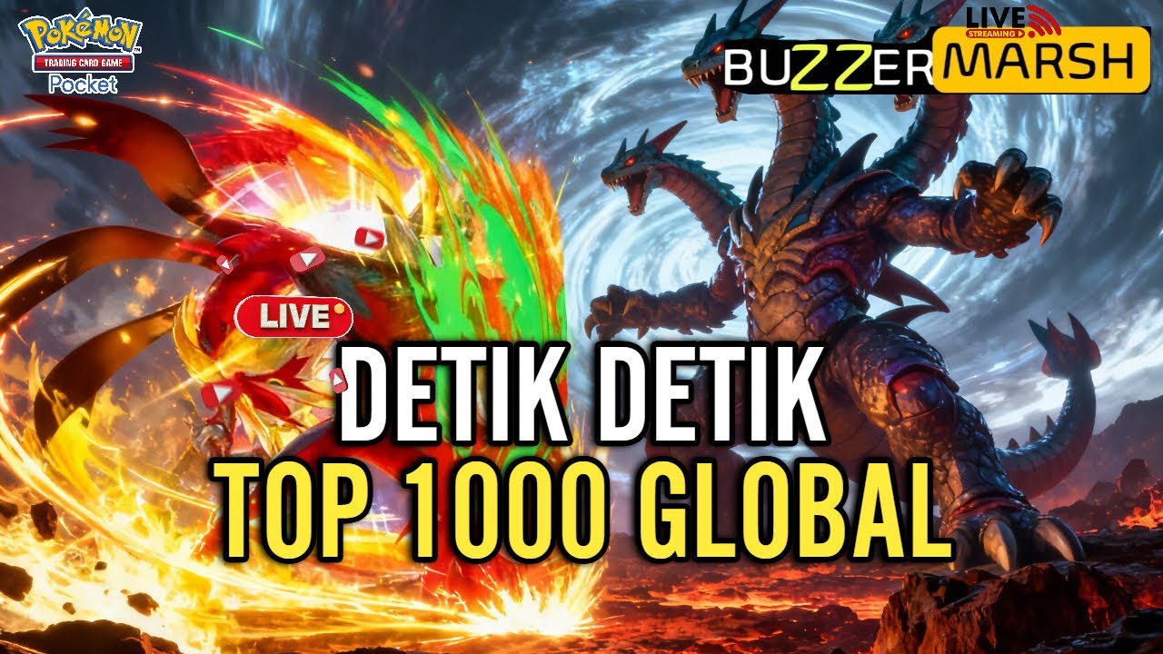 LIVE 🔴DETIK-DETIK TOP 1000 GLOBAL- POKEMON TCG POCKET