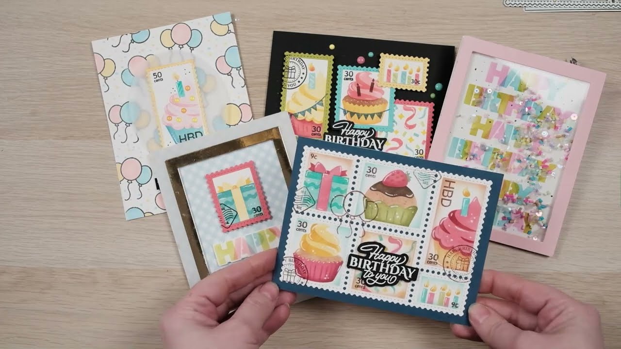 Ideas for Postage Collage Cupcake Stencil