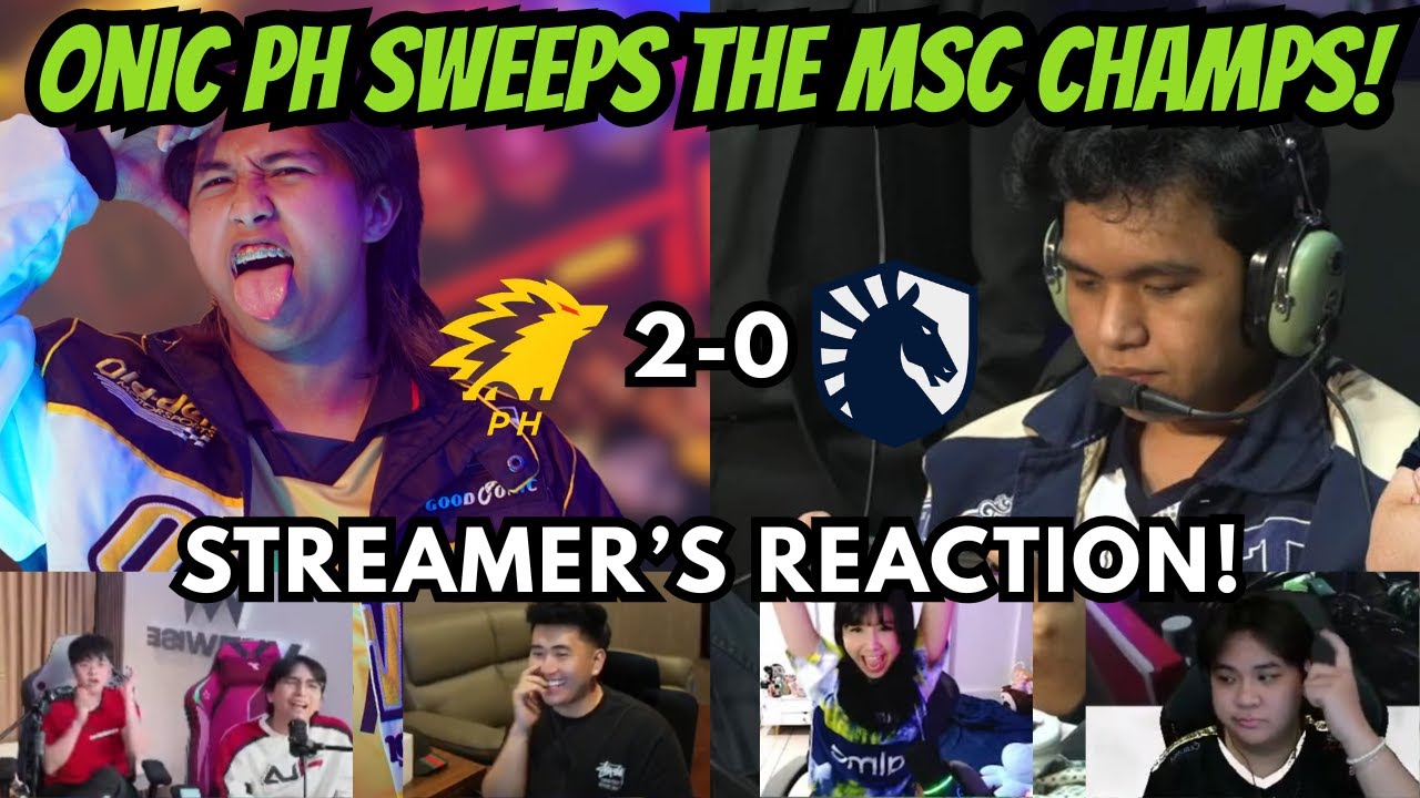 Onic PH Sweeps The MSC Champions - TLPH! Streamer's Reaction!