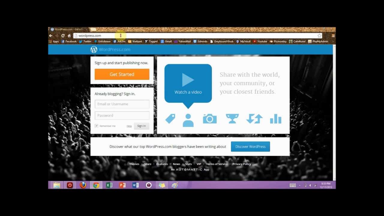 How to create an account in Wordpress?
