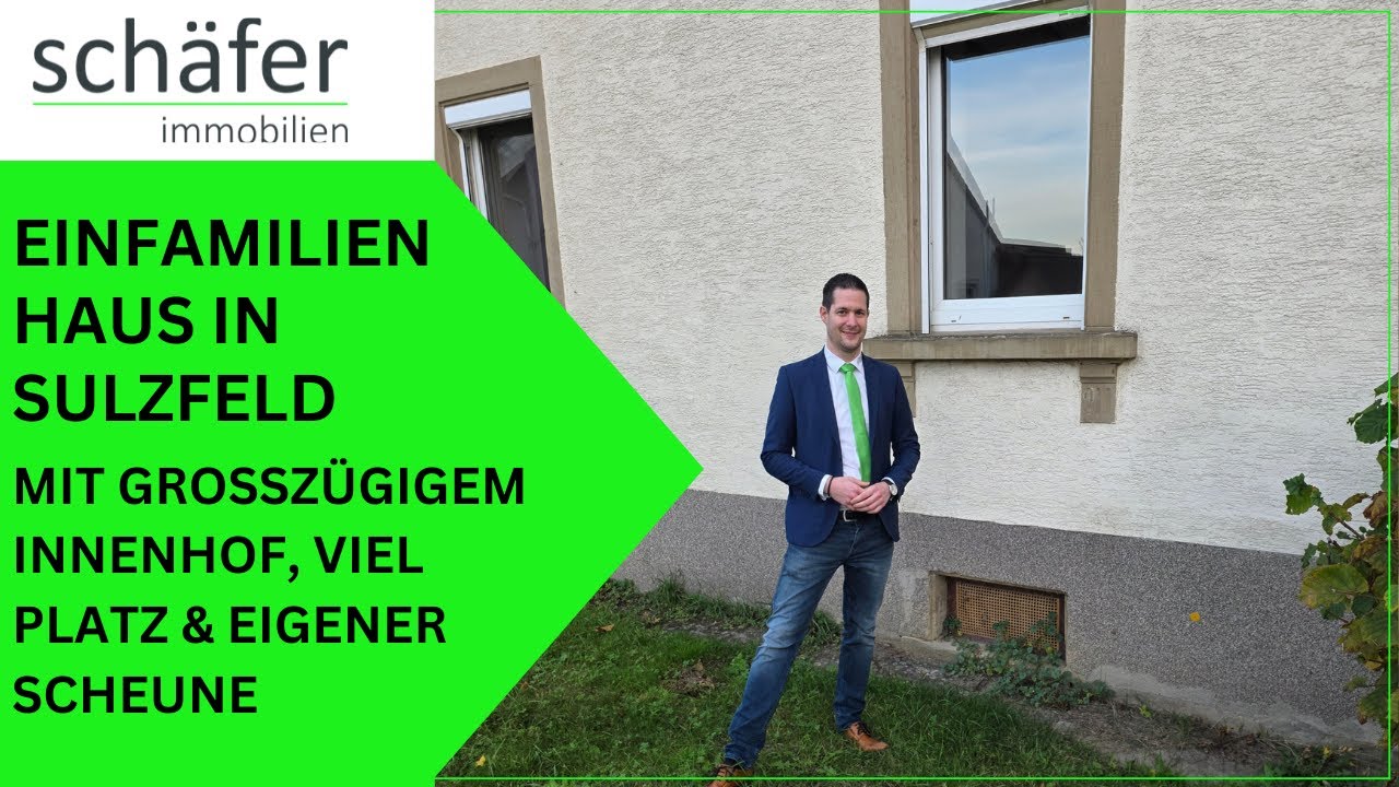 EINFAMILIENHAUS IN SULZFELD MIT GROSSEM INNENHOF, SCHEUNE & VIEL PLATZ | schäfer Immobilien Eppingen