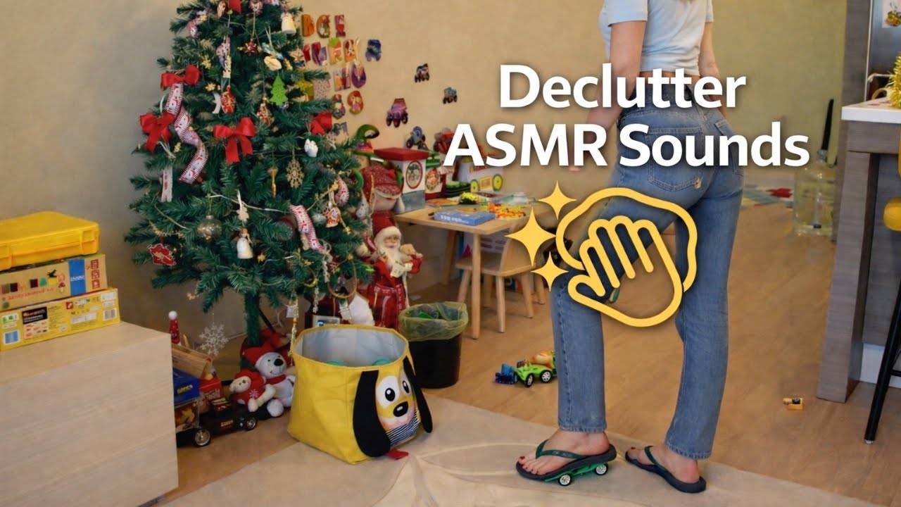 Post-Holiday Declutter ASMR | Broken Cars Cleanup & Removing Decorations