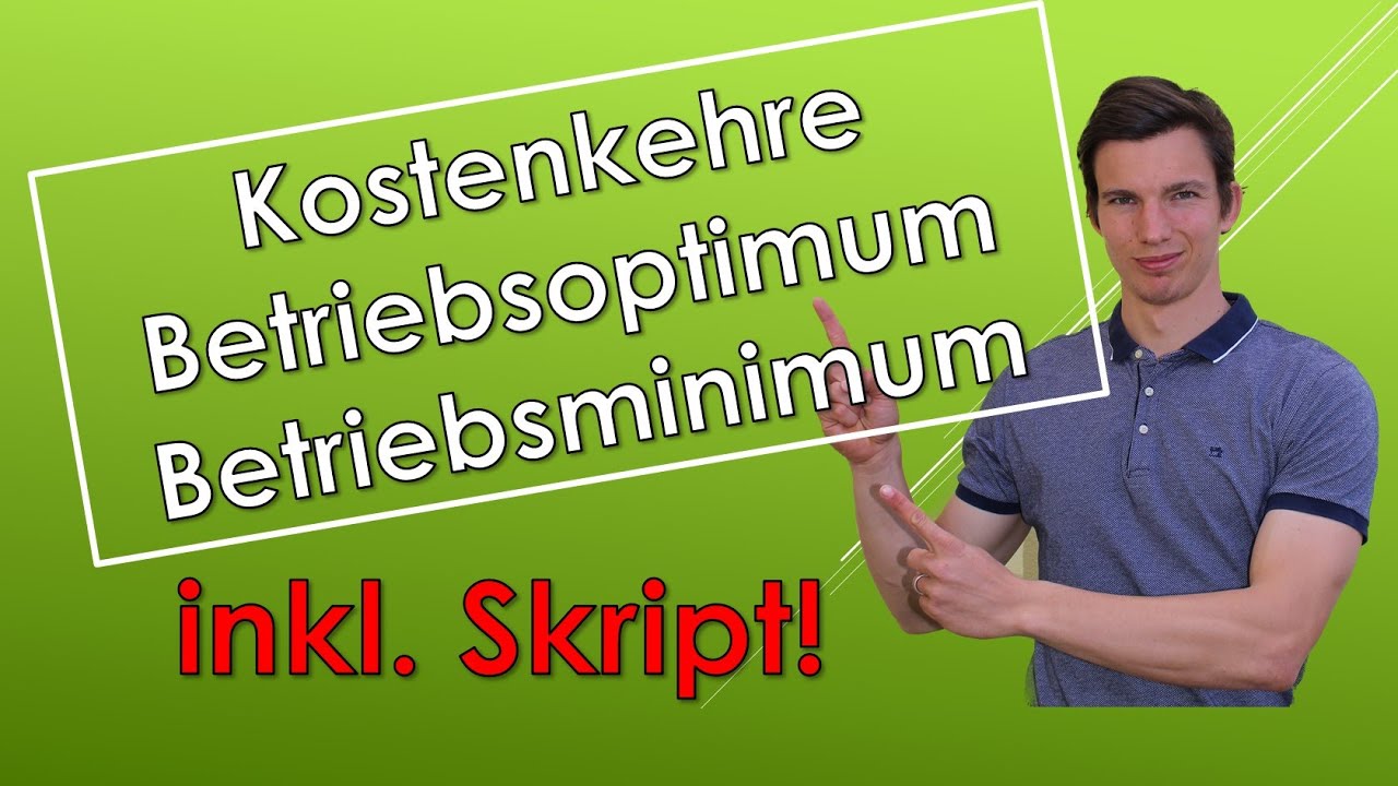 Zusammenfassung: Kostenkehre, Betriebsoptimum, Betriebsminimum, Langfristige und Kurzfristige PU