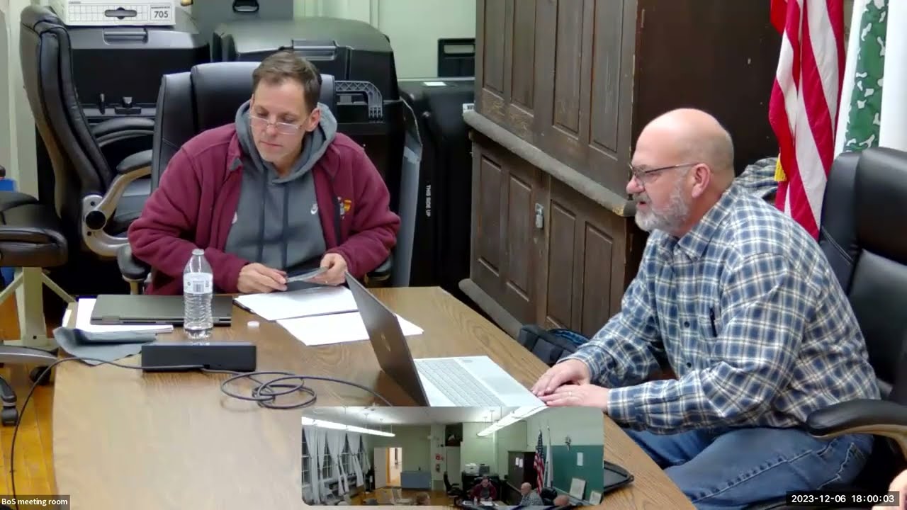 Joint Finance Committee and Board of Selectmen Meeting 12-6-23