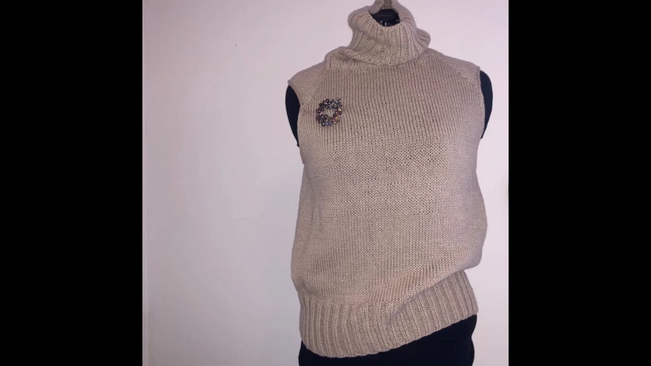 Maglione/smanicato top down con i Ferri!/knitting sweater from the top.Parte1