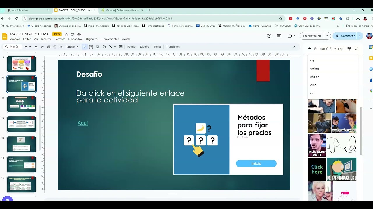 Insertar enlace en Presentaciones de Google