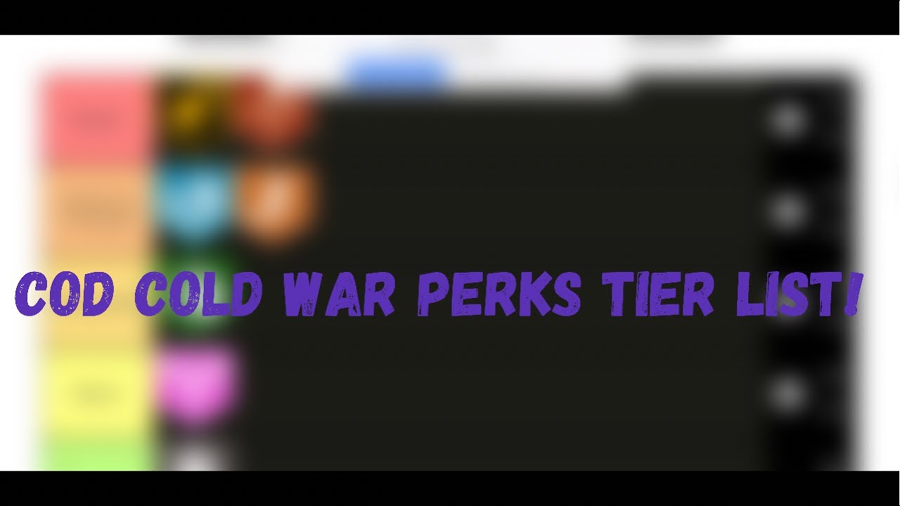 Tier list of all the COD Cold War perks!
