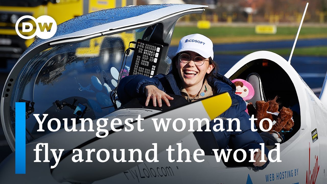 Teen makes record-breaking solo flight around the world | DW News