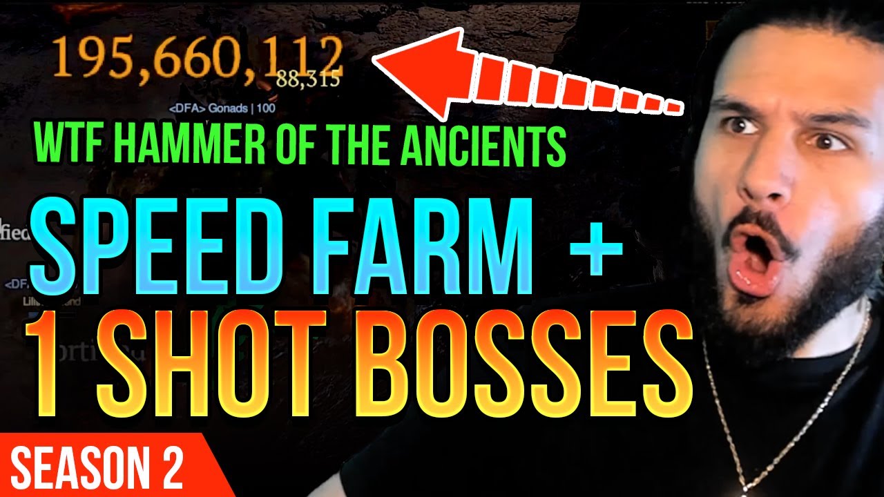 The BEST Hammer of the Ancients (HOTA) Barbarian Build I Season 2 Diablo 4