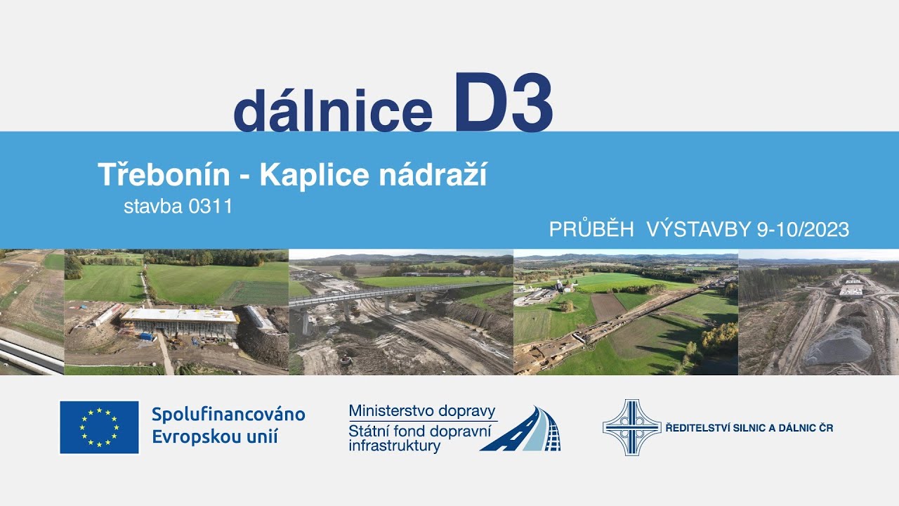 D3 0311 Třebonín - Kaplice nádraží (dokumentace stavby 09-10/2023)