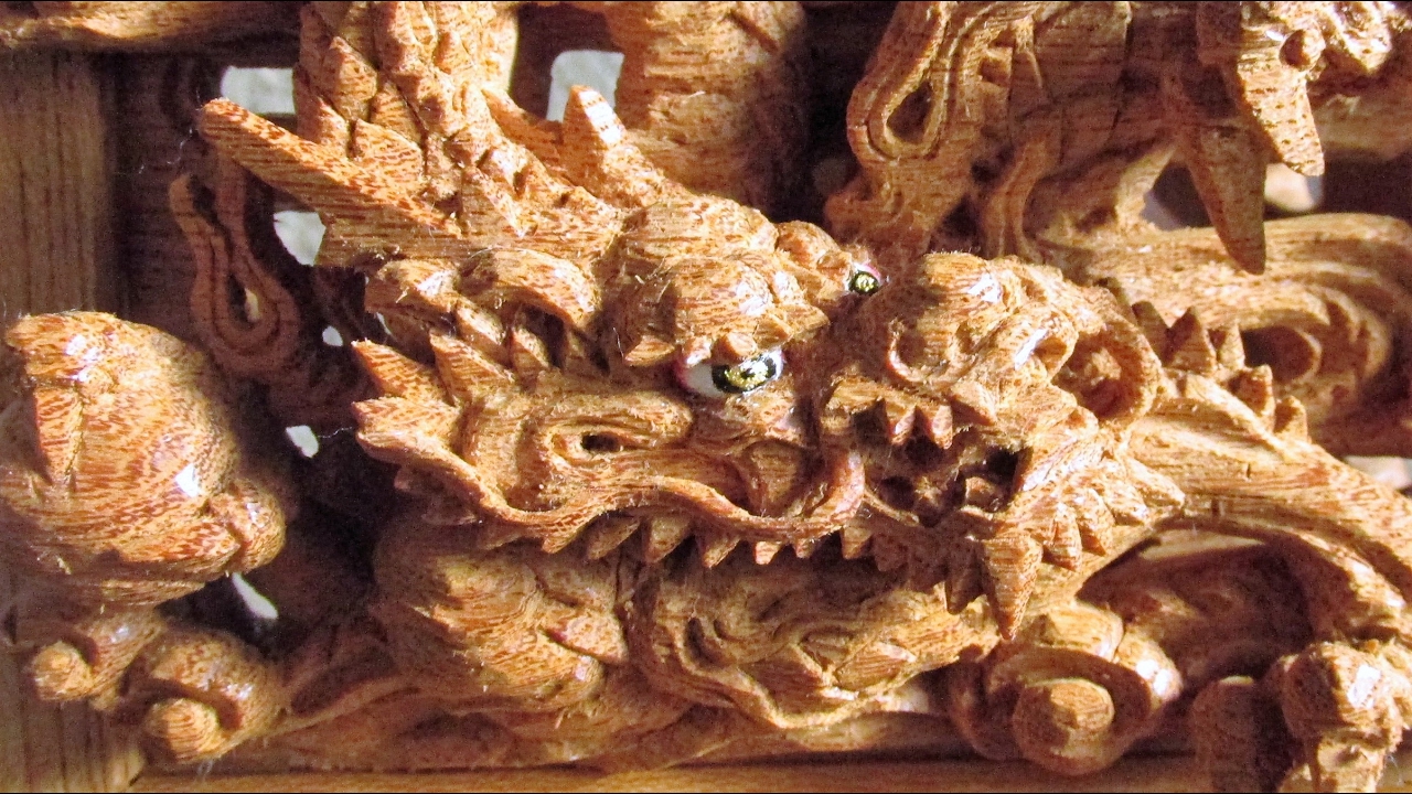 How to make the DRAGON !!~Carved wooden panel~