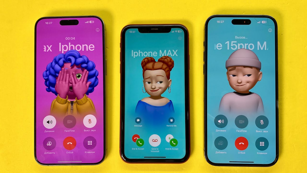Crazy Incoming Call Three iPhone 15pro max vs iPhone 11Pro,iPhone 14pro max Second line Call on Hold