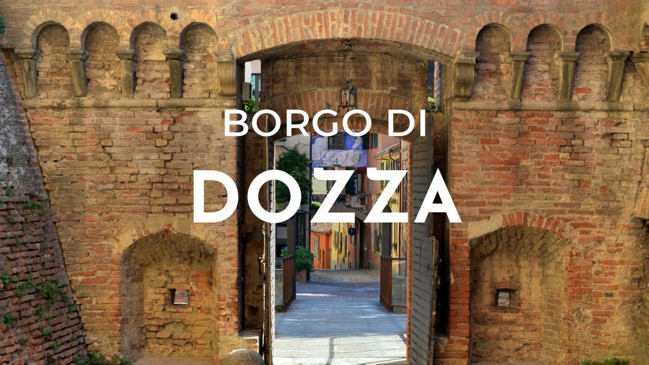 Dozza, il borgo dei murales visto dal drone