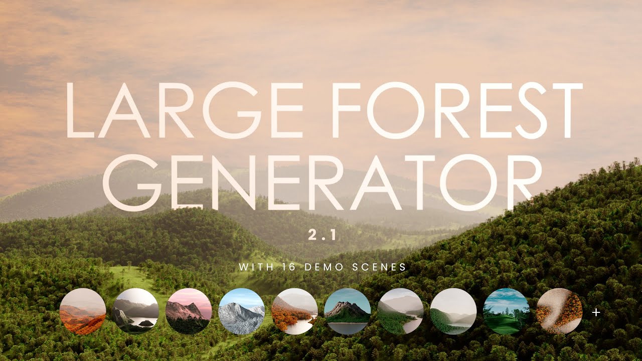 Large Forest Generator 2.1 - procedural Blender addon